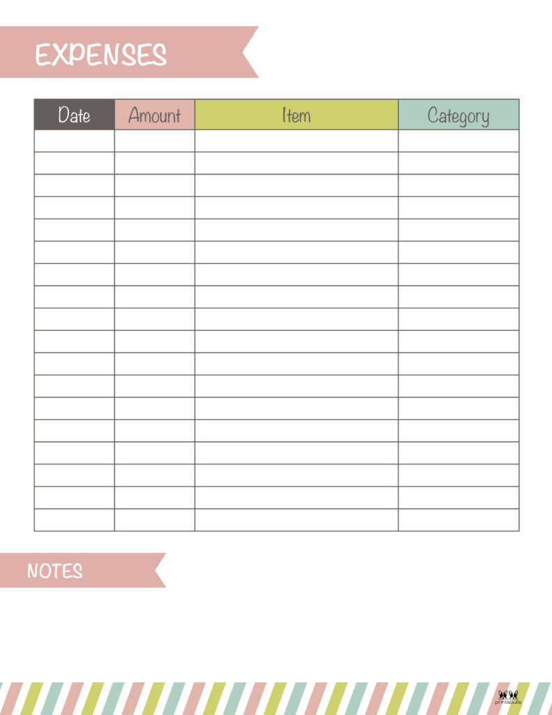 expense tracker printables - 25 free options | printabulls